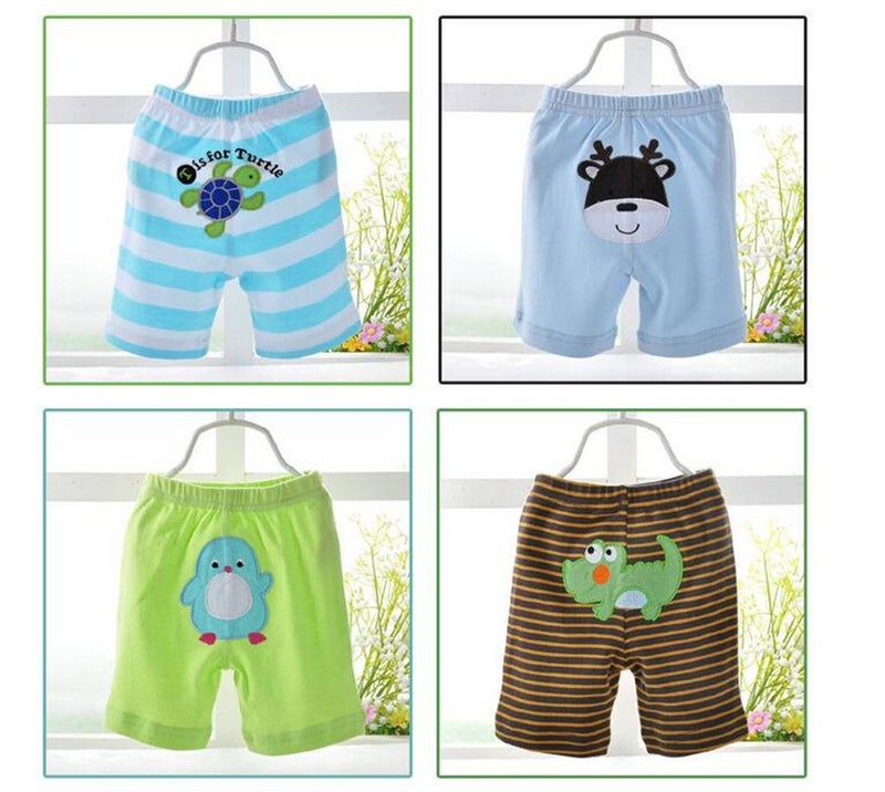 Monvecle Unisex Baby Multi Pieces Newborn to Toddler Cotton Long Pants Shorts Gift Sets (US, Age, 12 Months, 5pcs Random Color -Boy Shorts) - Image 3